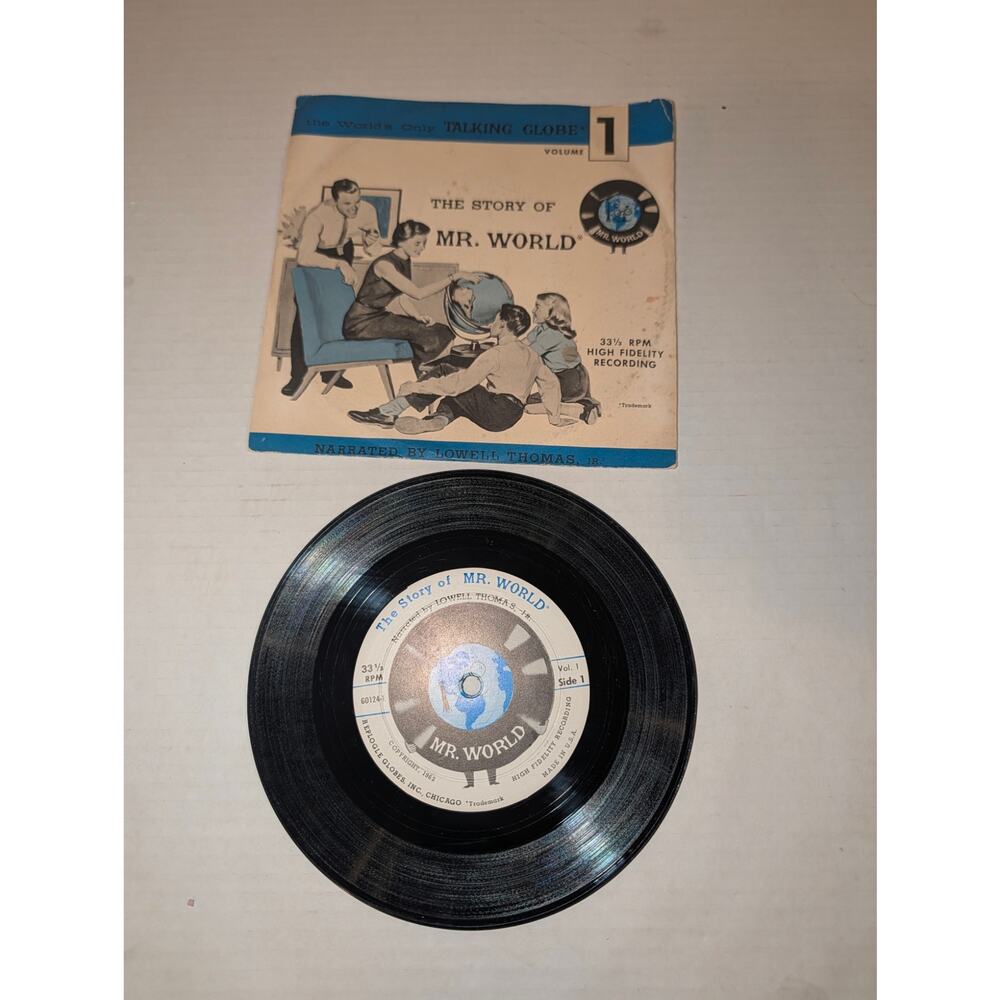 The Story of Mr. World Narrated by Lowel Thomas, Jr. (PS/7"/33rpm) 1962 EX